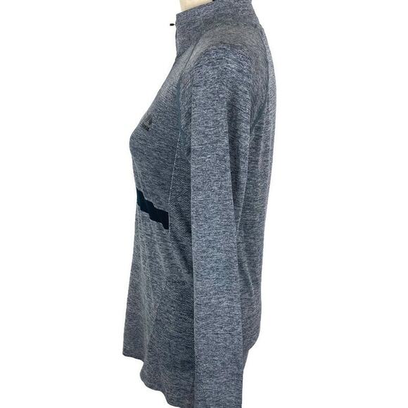 RBX 1/4 Zip Pullover Top Blue Heathered Athletic Long Sleeve Seamless Mens Small - Picture 4 of 11